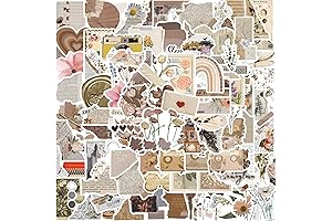 120Pcs Vintage Scrapbook Aesthetic Stickers for Romantic Scrapbooking Supplies