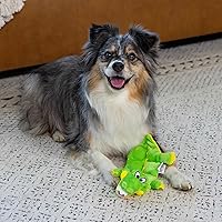 Vista 6 de Outward Hound Squeaker Matz - Juguete de peluche para perro, caimán, tamaño S