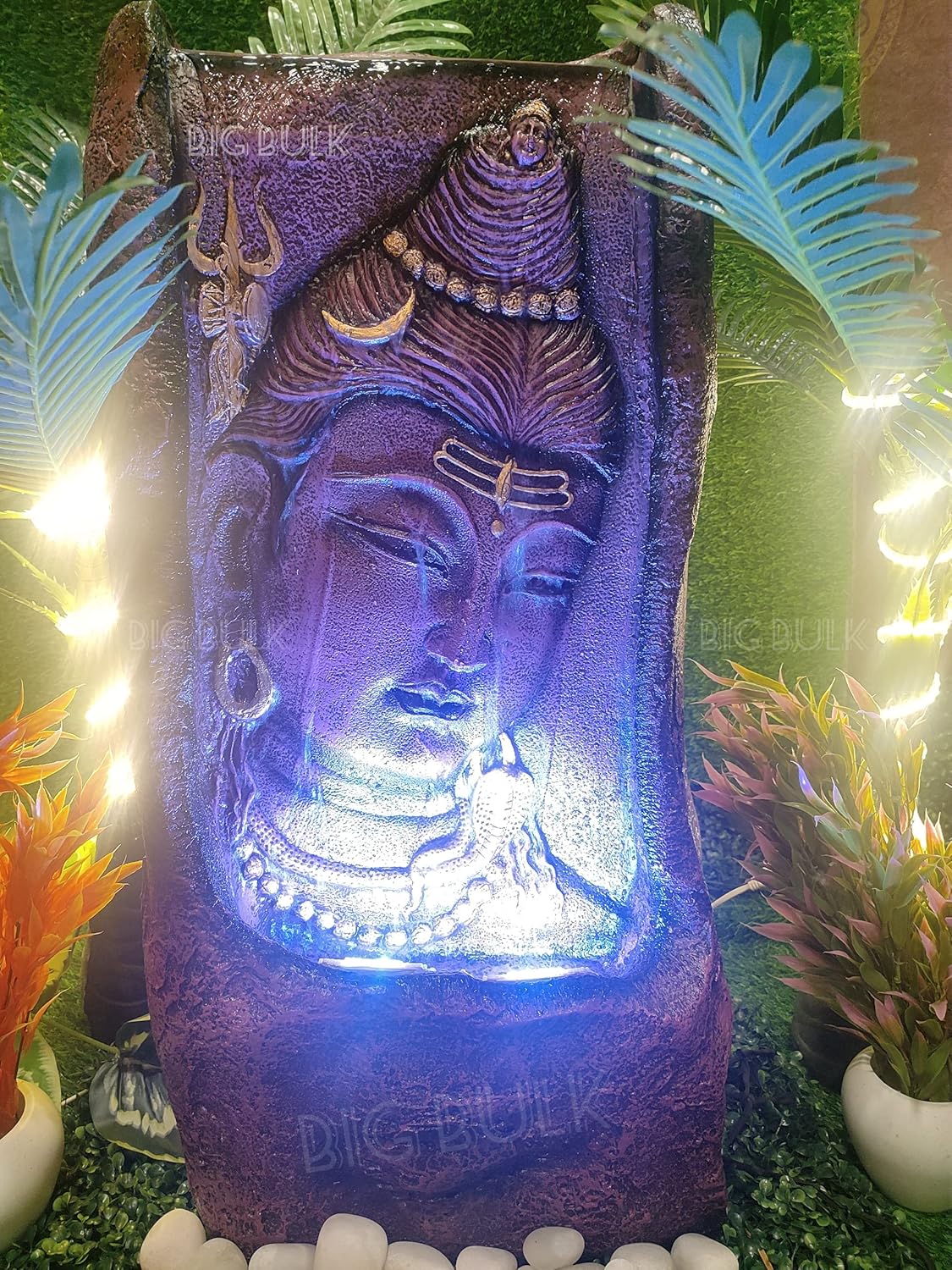 Lord Shiva 30 inches Fiber Fountain with Led Lights Shop Ecofriendly