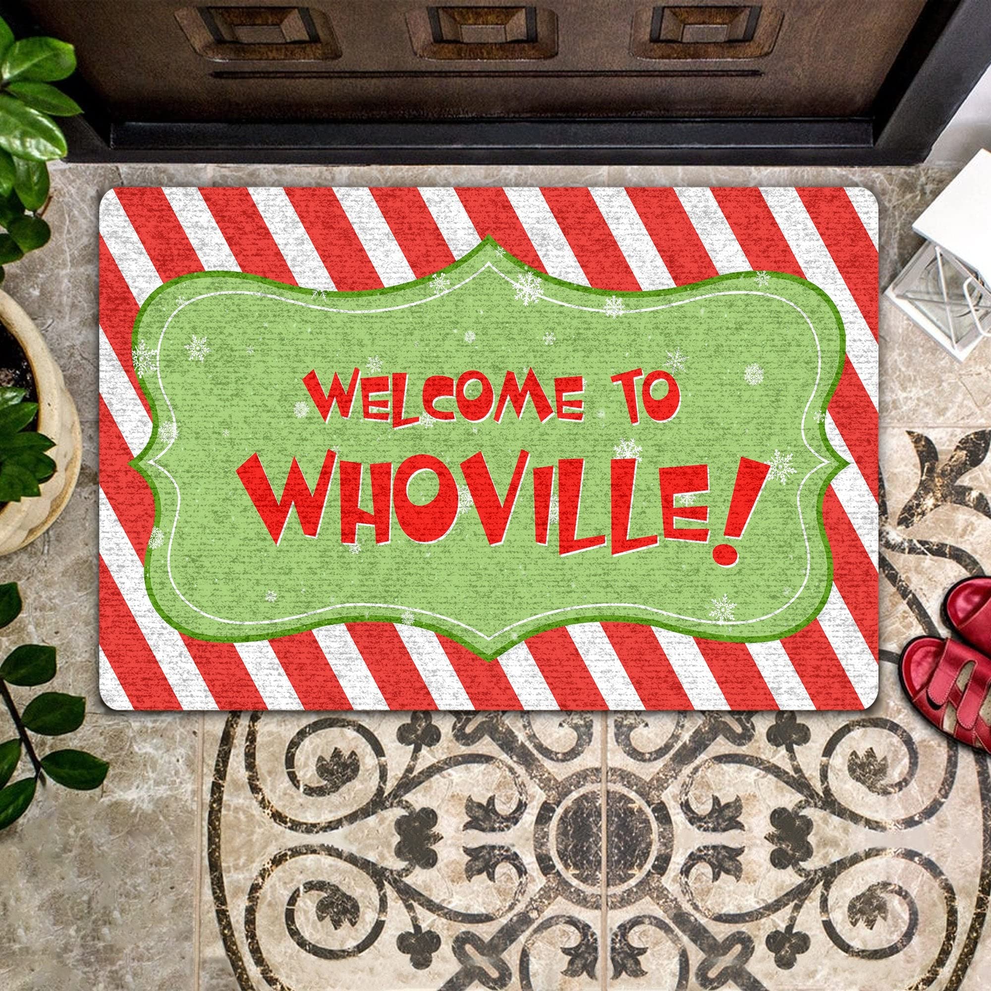 NA Door Mat Indoor Front Welcome To Whoville! Doormat Welcome Mat Decor Home Room Decor Decoration Gifts