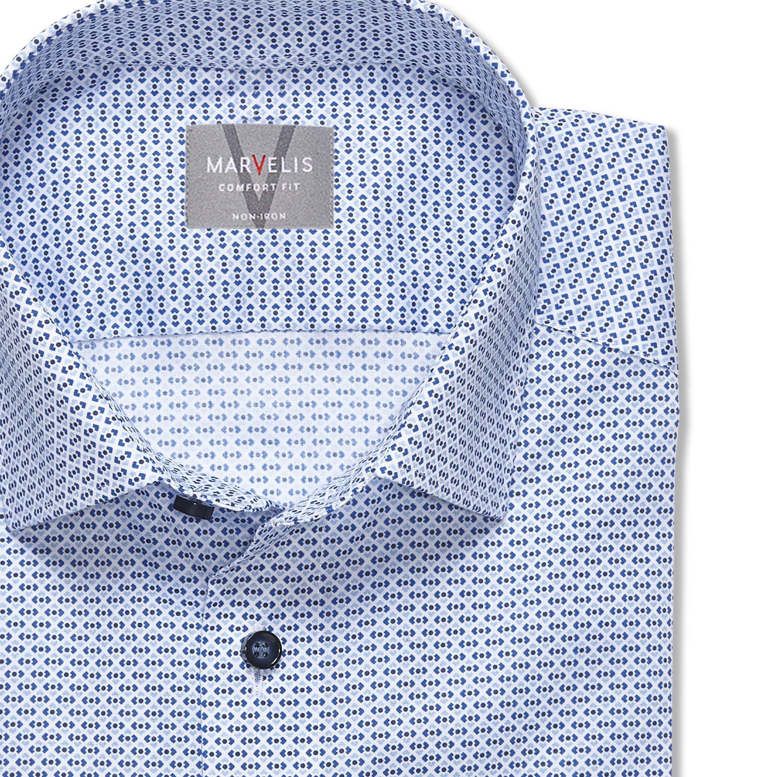 Marvelis Herren Businesshemd Langarm 703014,Rotationsdruck,Comfort fit,New Kent