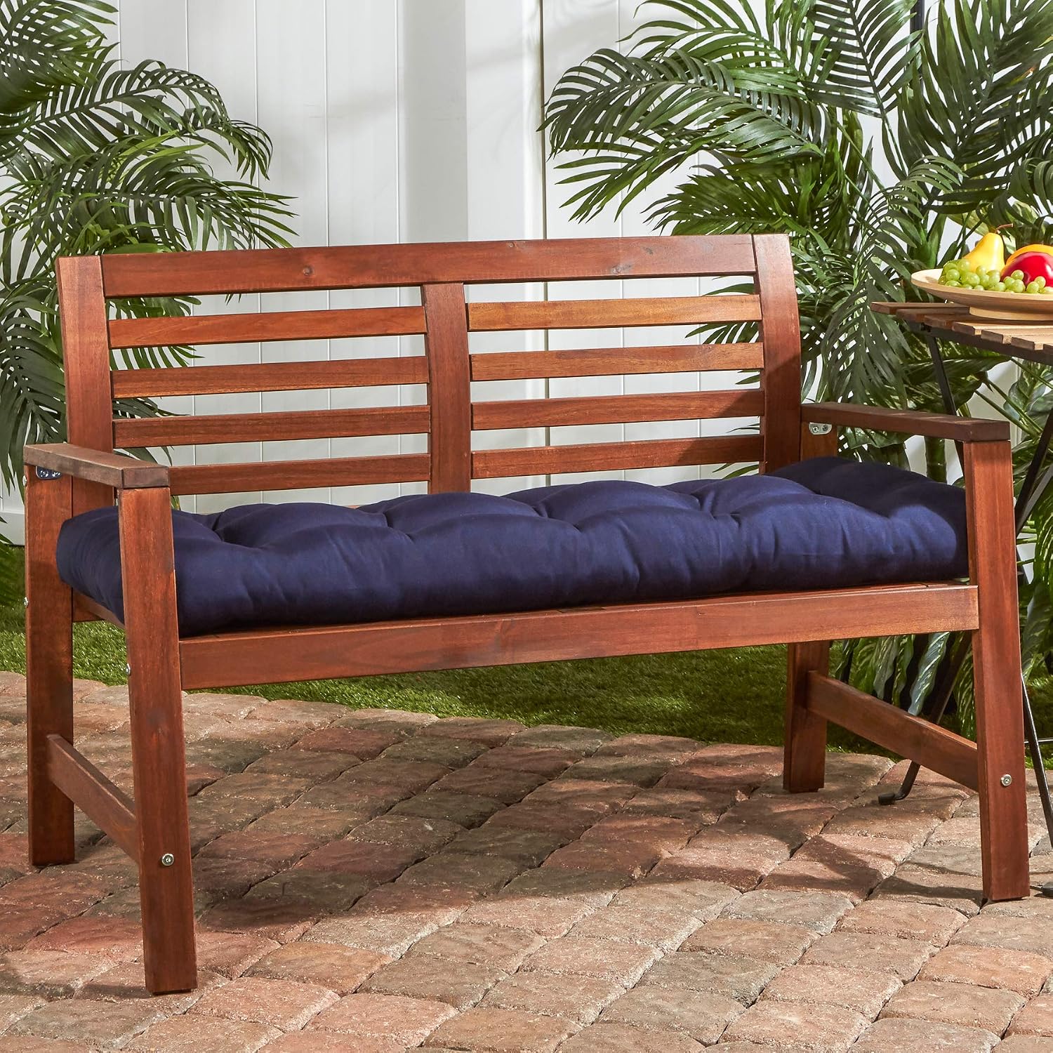 South Pine Porch Outdoor 51x18-inch Bench Cushion, Navy