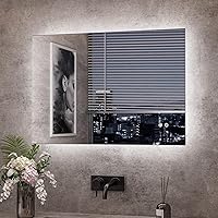 Vista 17 de TETOTE - Espejo retroiluminado para baño con luz, botón táctil regulable y función antivaho (horizontal o vertical)