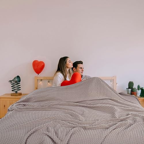 Miniatura 5 de HILLFAIR Waffle-RS-Algodón-Manta-Caqui-XXL