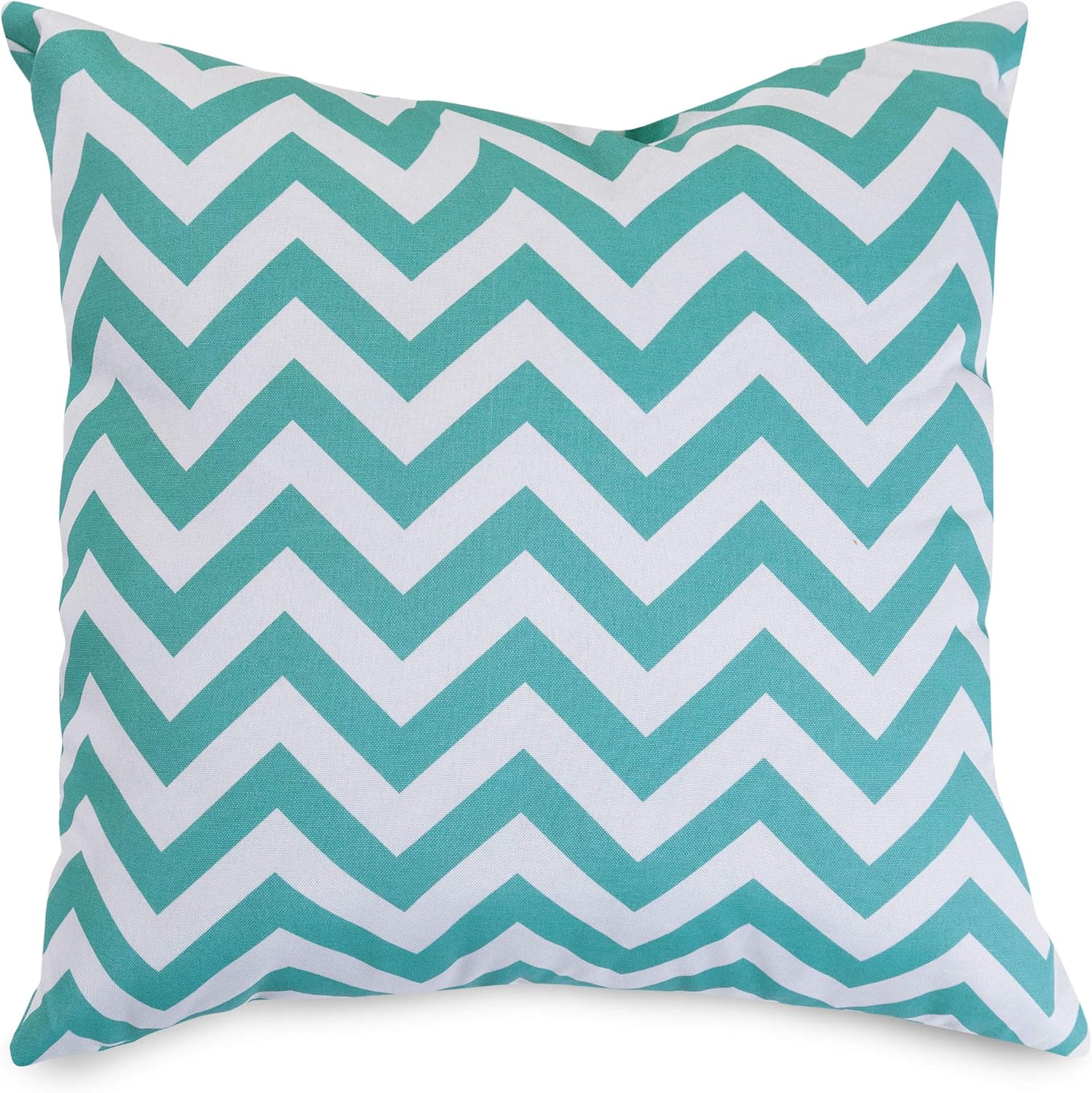 Majestic Home Goods Teal Chevron Indoor/Outdoor Large Pillow 20" L x 8" W x 20" H