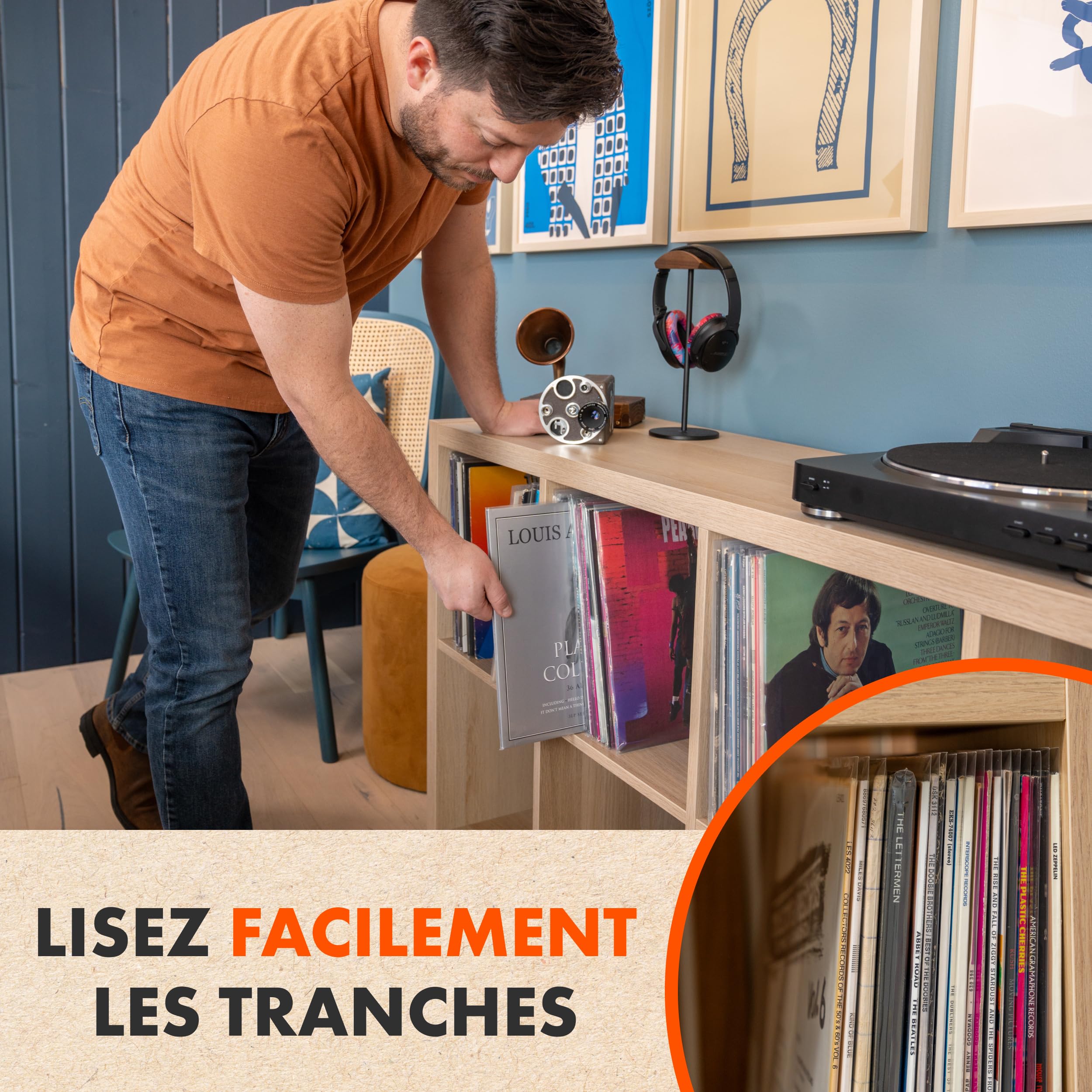 100x Pochettes Standard Disque Vinyles 33 Tours | Pochettes Crystal pour 33t Albums & LPs | Polypropylène Plastique Transparente Pochette