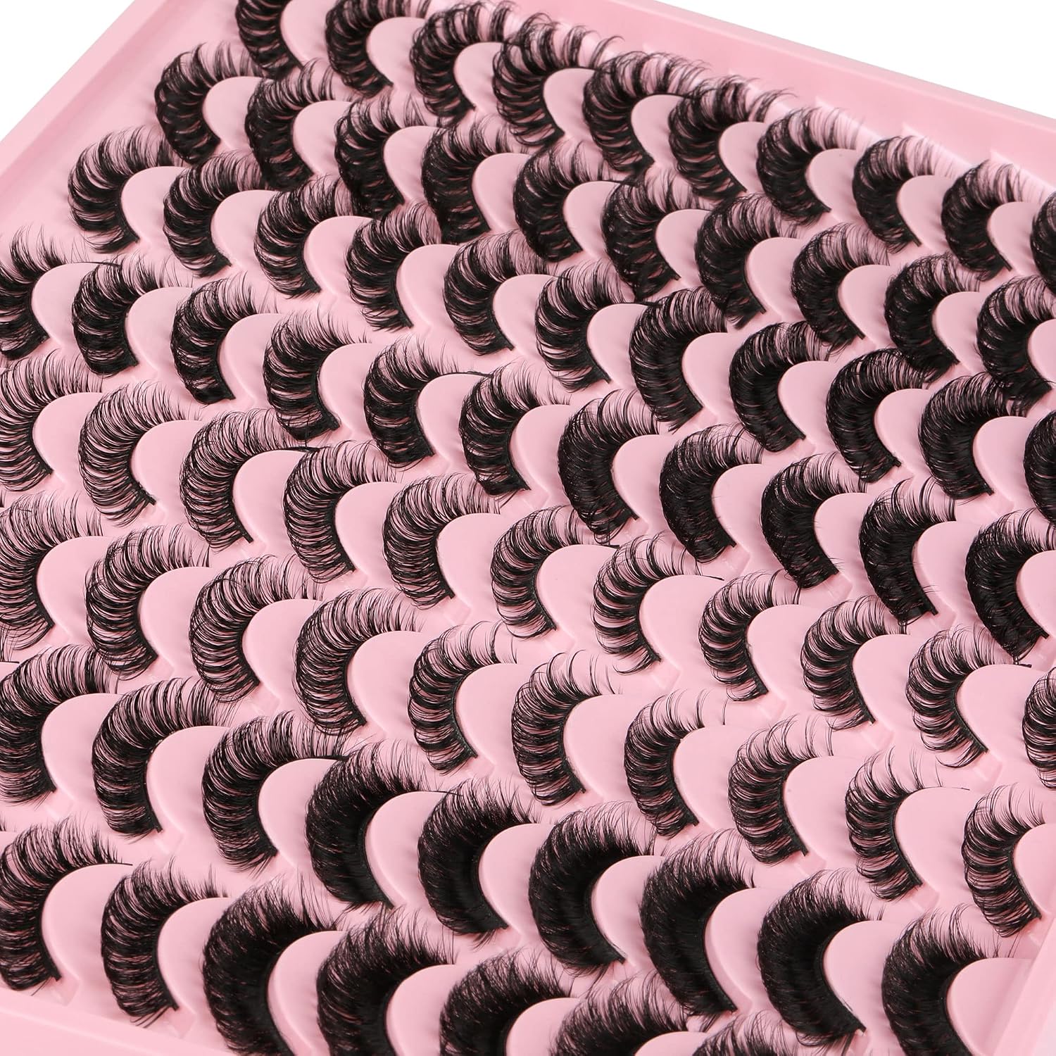 False Lashes Wholesale Bulk 48 Pairs Pack 8 Styles Mixed Fluffy DD Curl Natural Look Eyelashes by ALICE