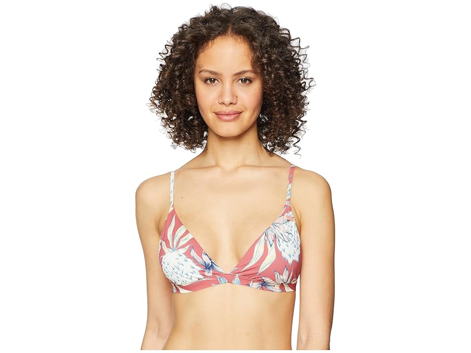 

Roxy Little Bandits Fixed Tri Top (Holly Berry/Swim House of the Sun) Women's Swimwear, Red