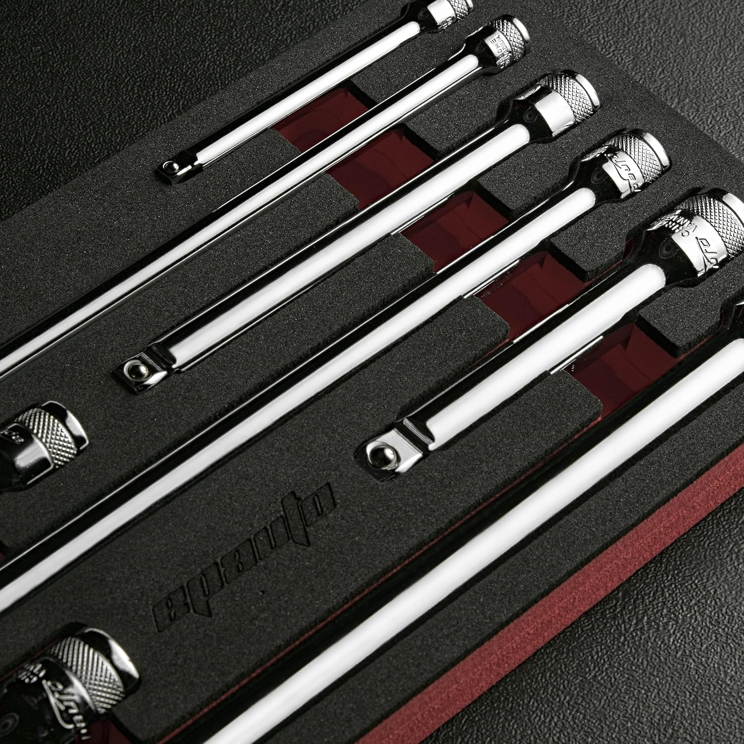 EPAuto 9-Piece Wobble Extension Set 1/4'', 3/8'', 1/2'' Drives Cr-V Steel