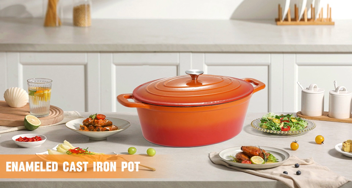 華様オーダー　オーストリッチ羽フロート&ピンク羽バングル&ポンポンフロート Amazon.com: Enameled Oval Dutch Oven Pot with Lid, 8 QT Cast Iron
