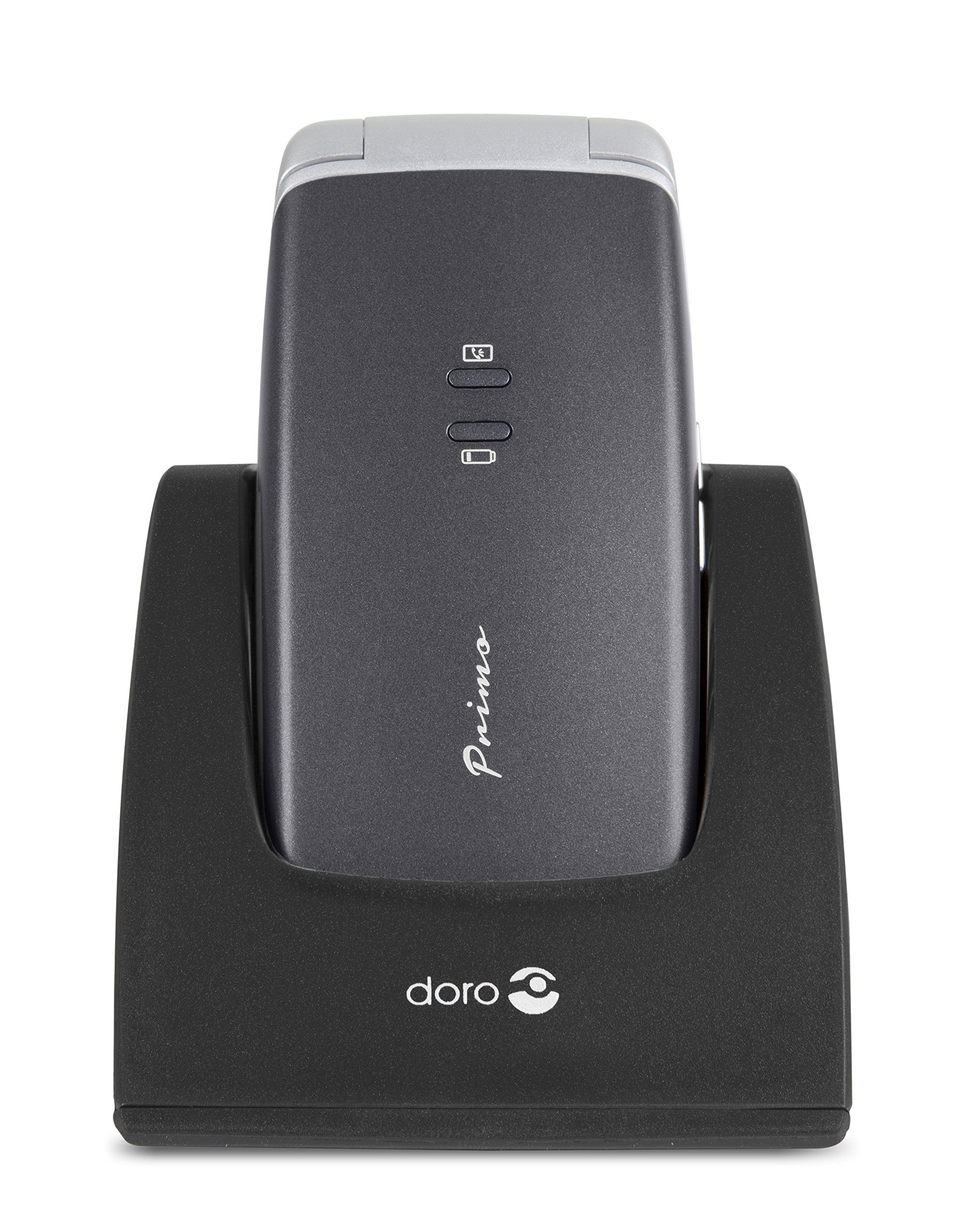 Primo 405 by Doro grau GSM Mobiltelefon (0,3 MP-Kamera, Bluetooth, Taschenlampe)