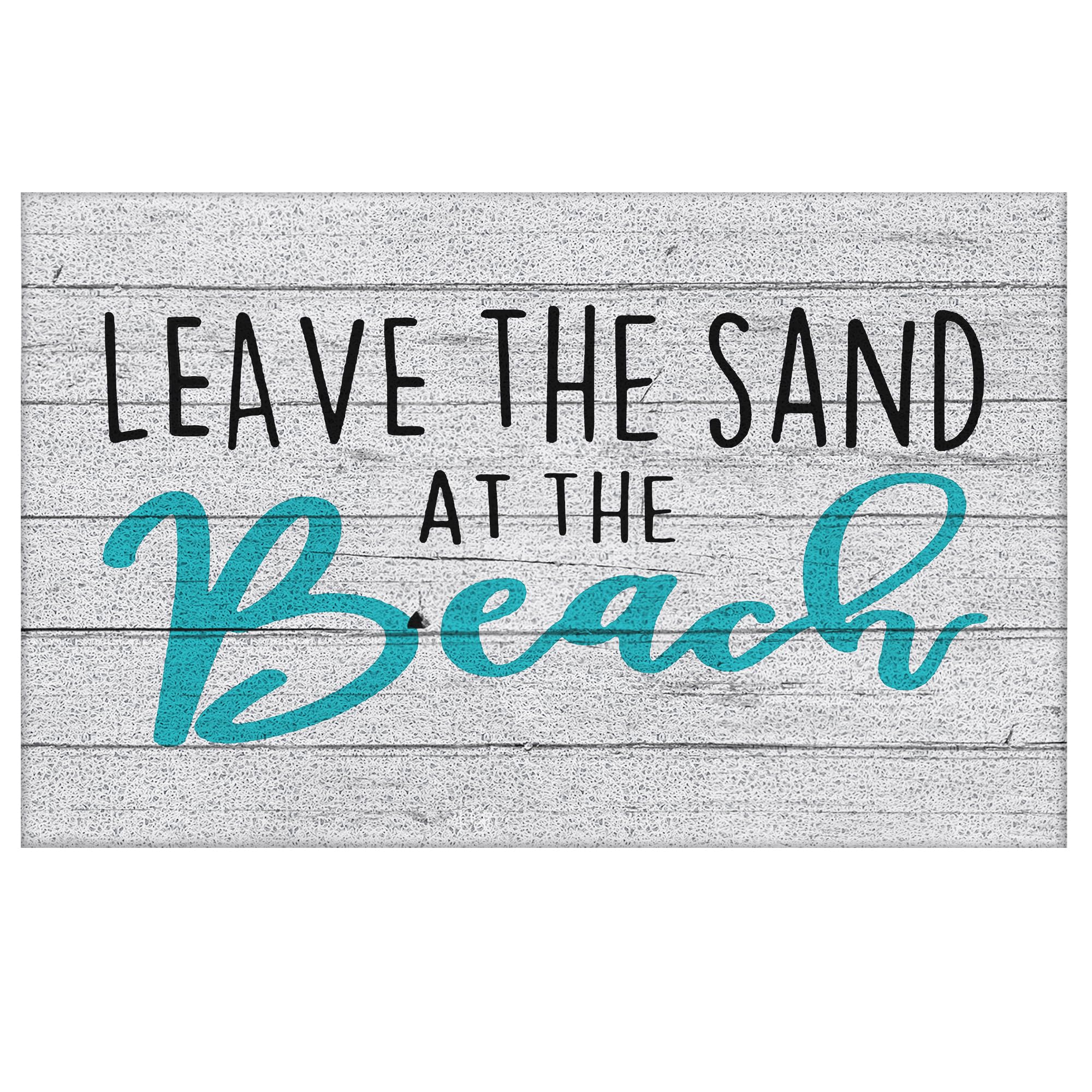 LUVADIAN Leave The Sand at The Beach Door Mat - Coastal Beach Welcome Mat, Nautical Door Mat, Beachy Room Decor Aesthetic, Beach House Decor, Coastal
