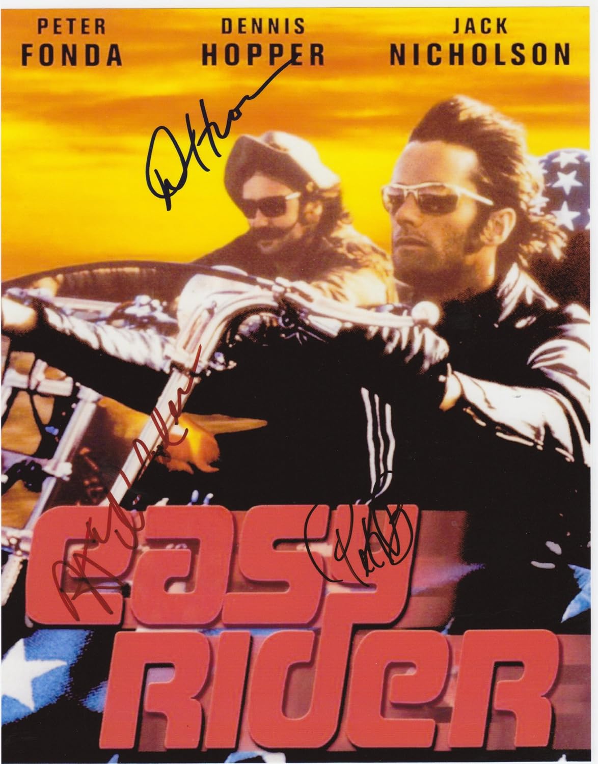 Amazon.com: Easy Rider 8 X 10 Movie Poster Autograph on Glossy Photo ...