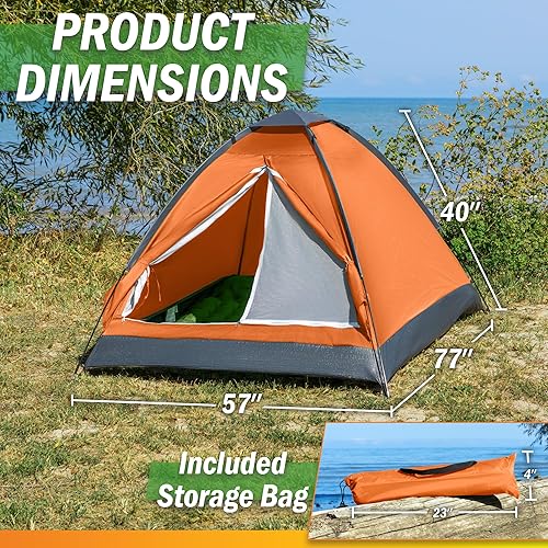 Miniatura 2 de 2-Person Dome Tent  Easy Set Up Shelter with Rain Fly and Carrying Bag for Camping