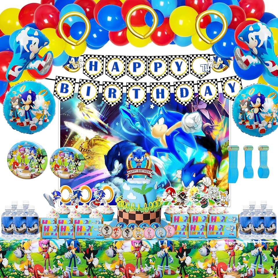 sonic the hedgehog party favors