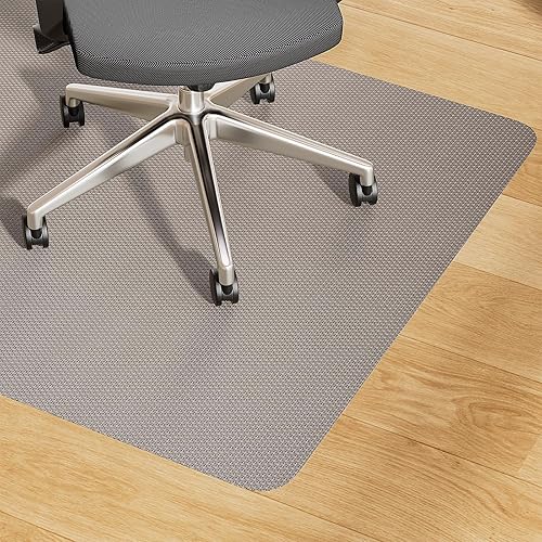 Miniatura 35 de Yecaye Tapete para silla de oficina para suelo de madera dura, 36 x 48 pulgadas, protege el suelo debajo del escritorio de la computadora, tapete