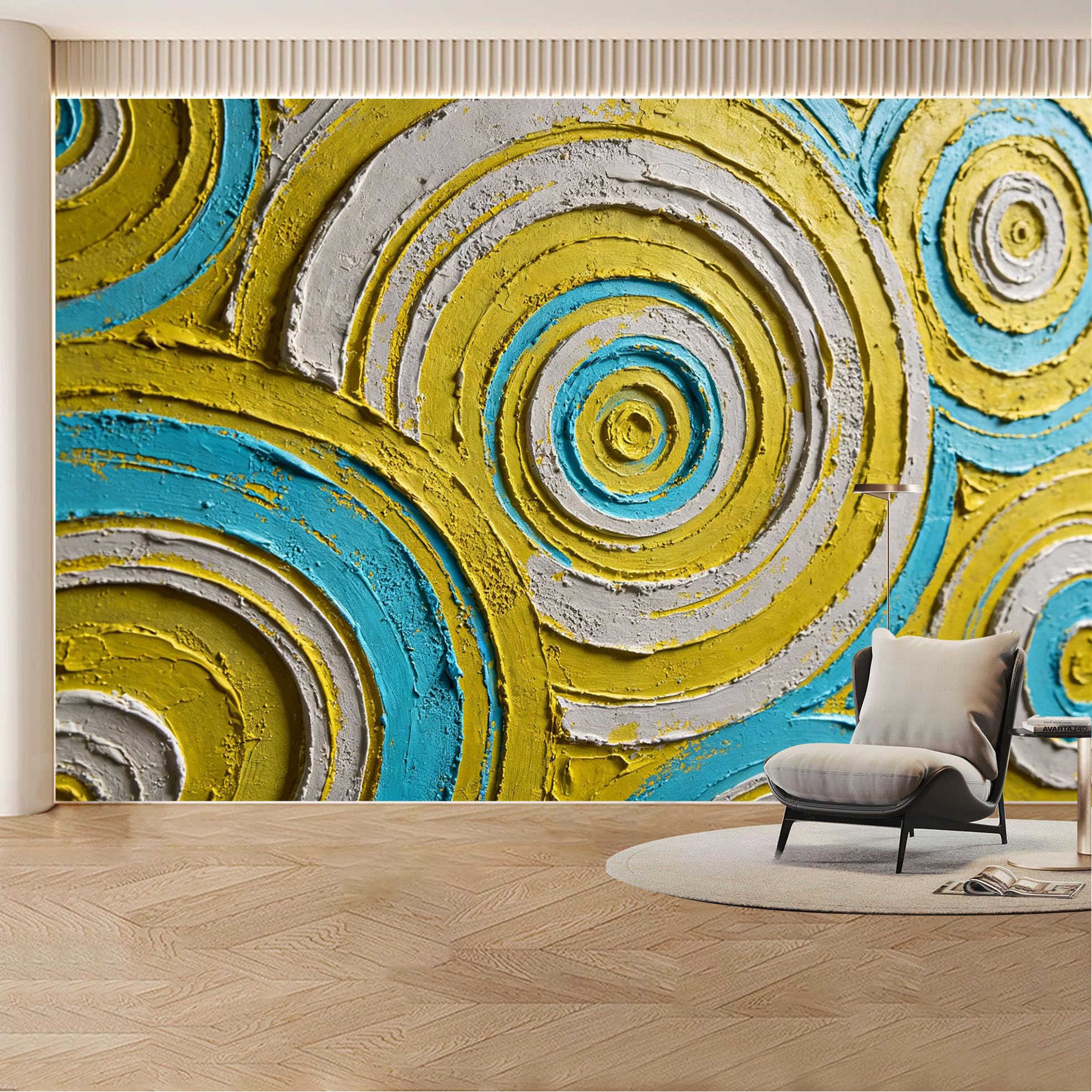 Custom Wall Mural Wallpaper Abstract Geometric 3D Effect Modern Wall Decor Large Wall Art Minimalist Nordic Luxury Removable SelfAdhesive Large Photo for Living Room， Bedroom， Office