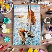 Vista 6 de FIXSMITH Lienzo blanco estirado de 11 x 14 pulgadas, paquete a granel de 8, imprimado, 100% algodón, perfil de 58 pulgadas, paquete de gran valor