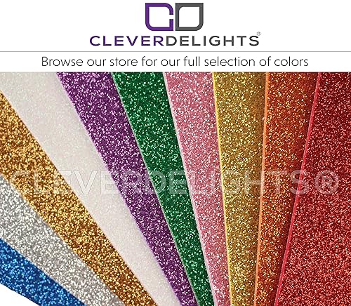 Miniatura 4 de CleverDelights Paquete de 10 hojas de espuma con purpurina de 8 x 12 pulgadas, color azul, hojas grandes autoadhesivas para manualidades