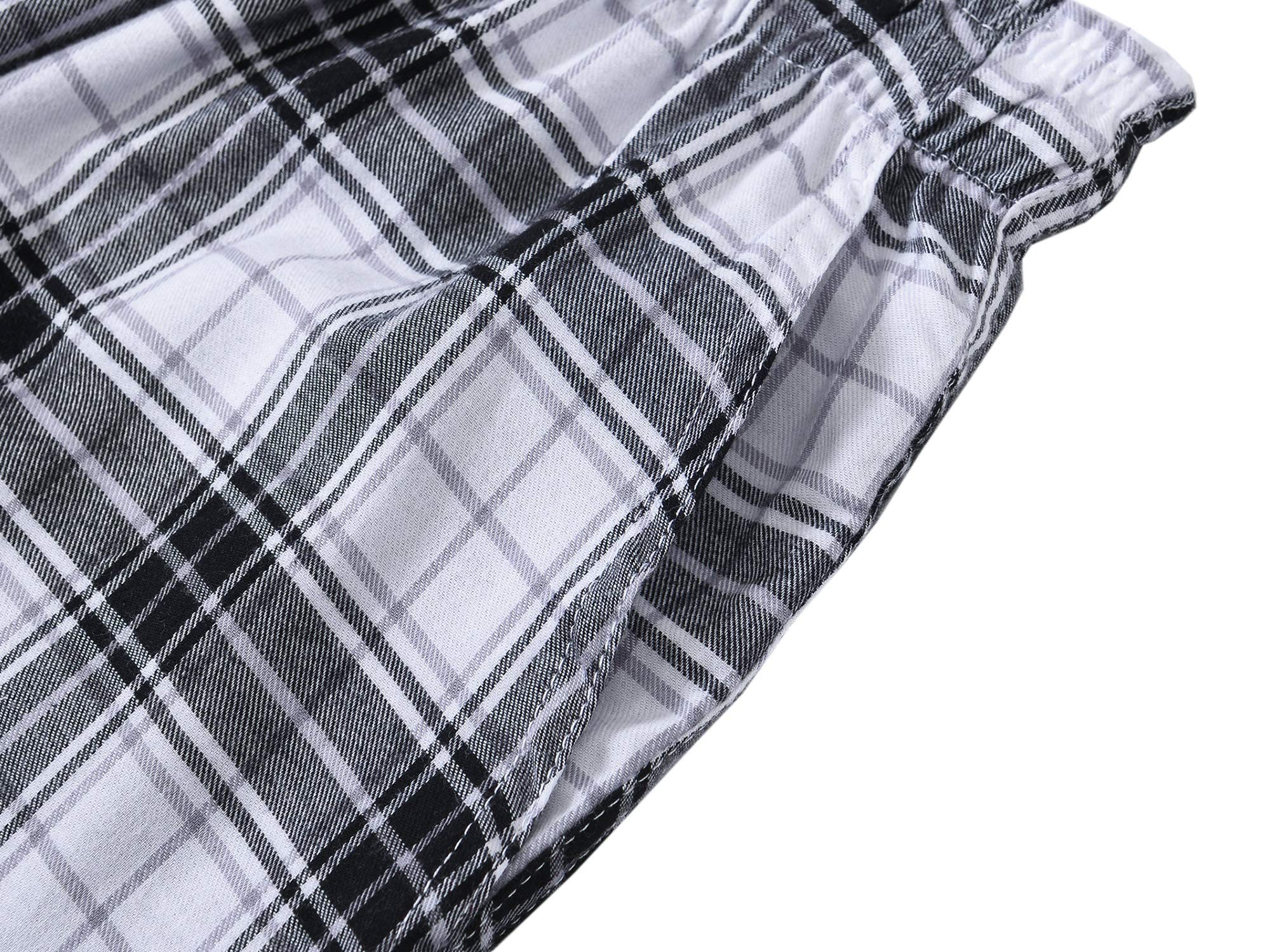 AIRIKE Donna Pantaloni Lungo Pigiama Cotone Pantaloni Morbidi a Quadretti con Tasche