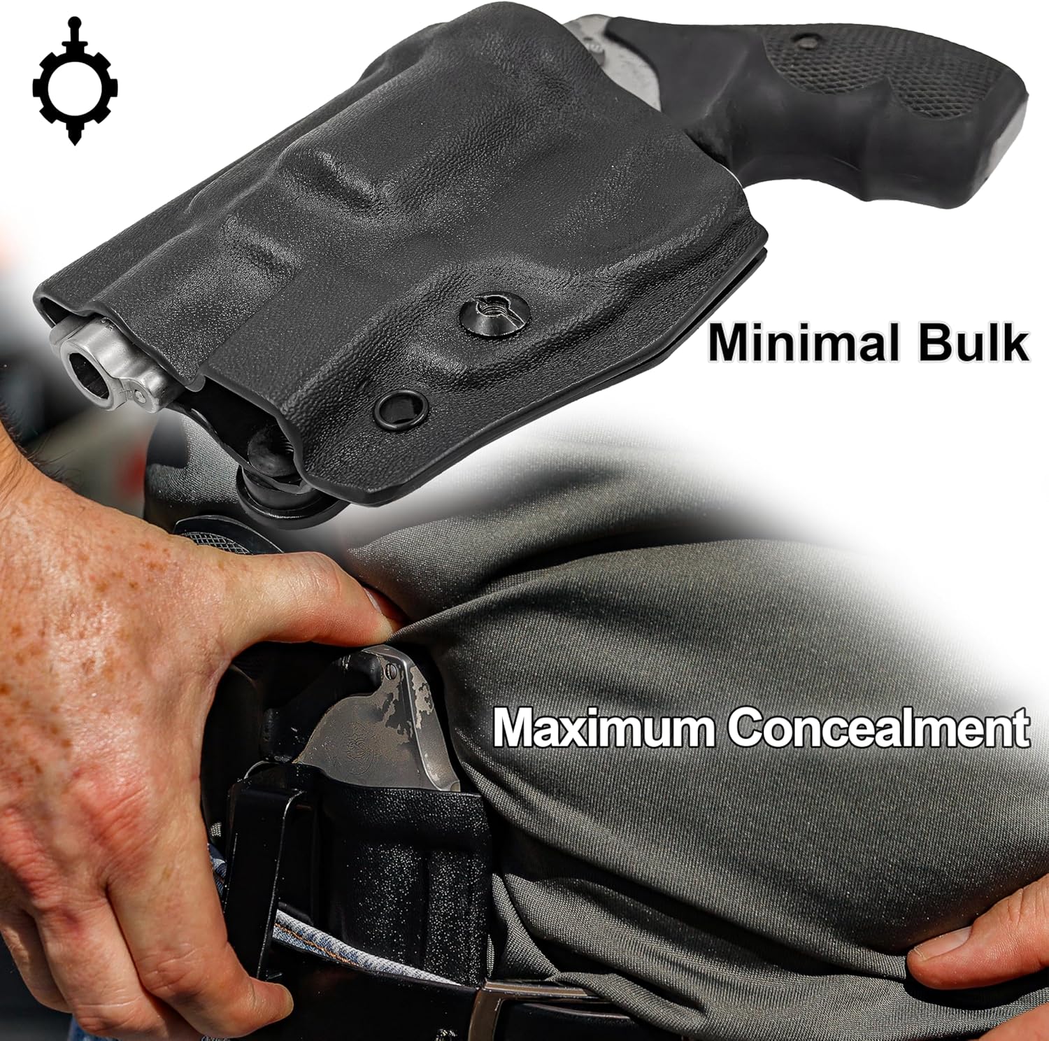 JEDBURGH IWB Kydex Holster for Smith & Wesson J Frame Revolver 642 442 638 637 340 Right Hand Concealed Carry