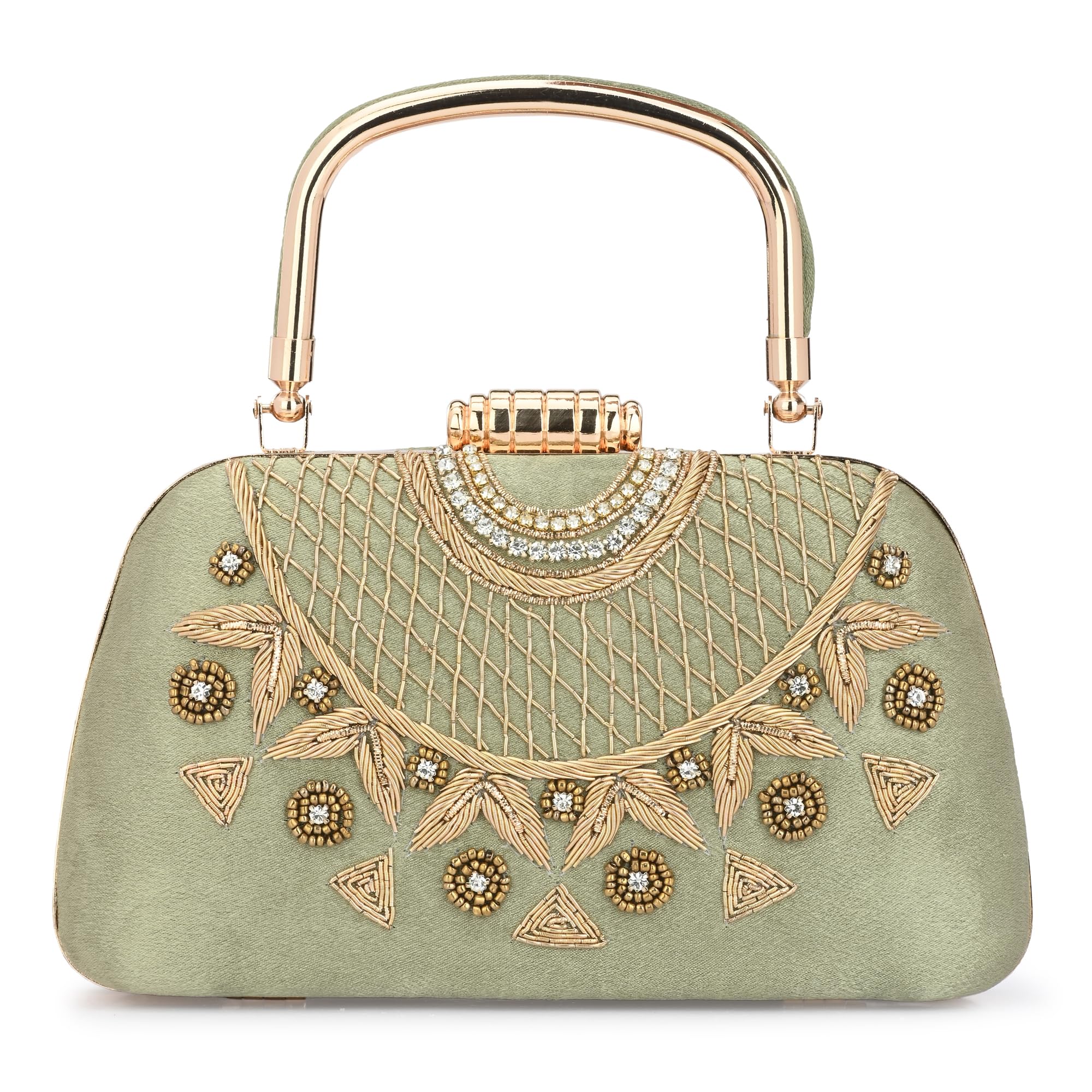 Embroidered Women's handle Clutch-image-46