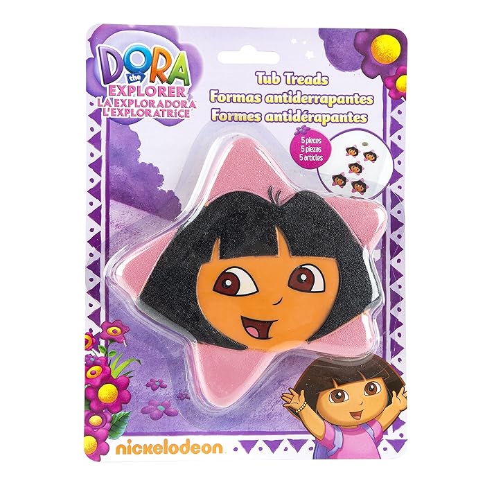 Buy Nickelodeon Dora The Explorer Bath Tub Treads, 5 Pack Online at