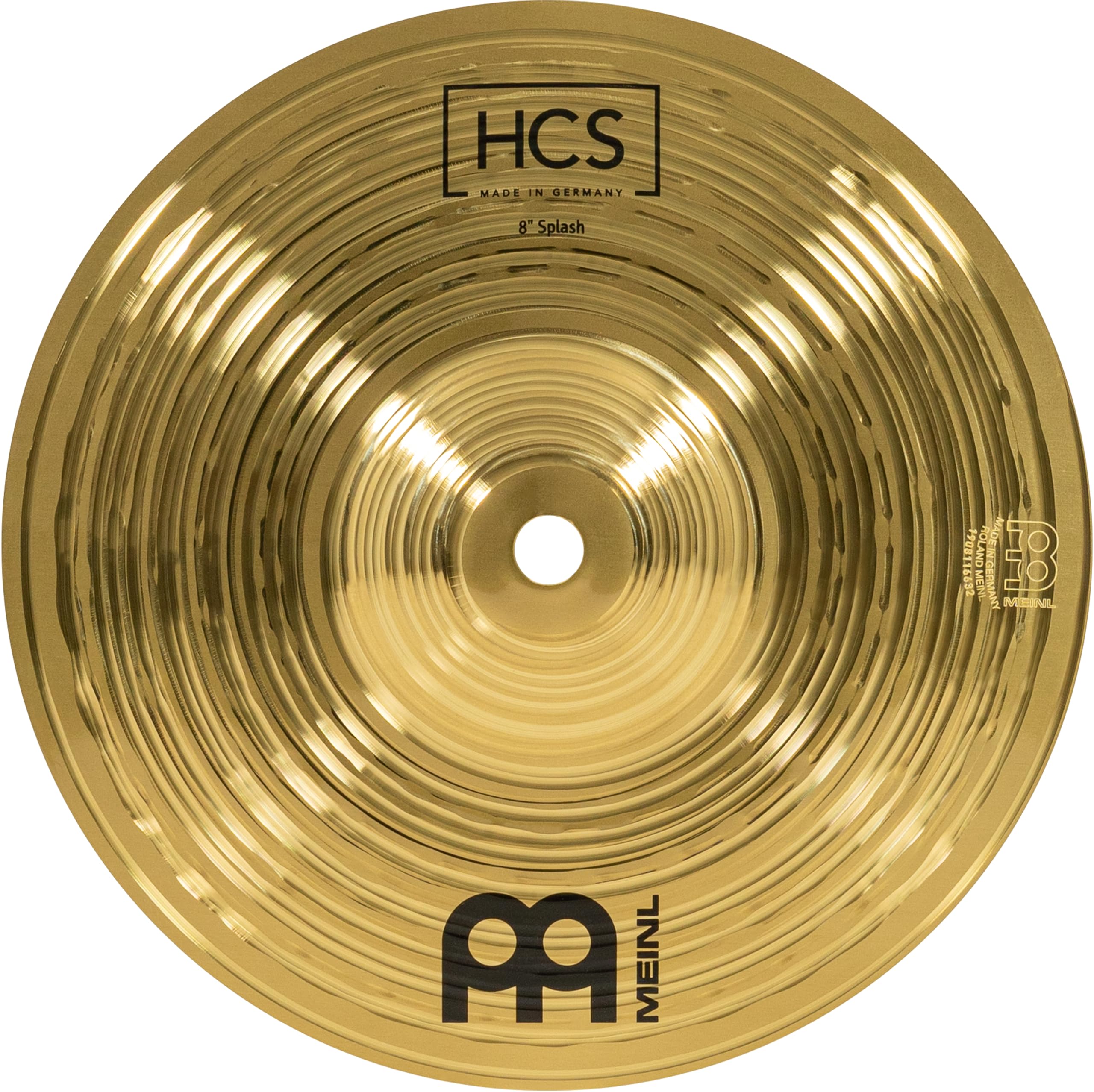 8” Splash Cymbal – HCS Traditional Finish Brass for Drum Set, Made In Germany, 2-YEAR WARRANTY, (HCS8S)