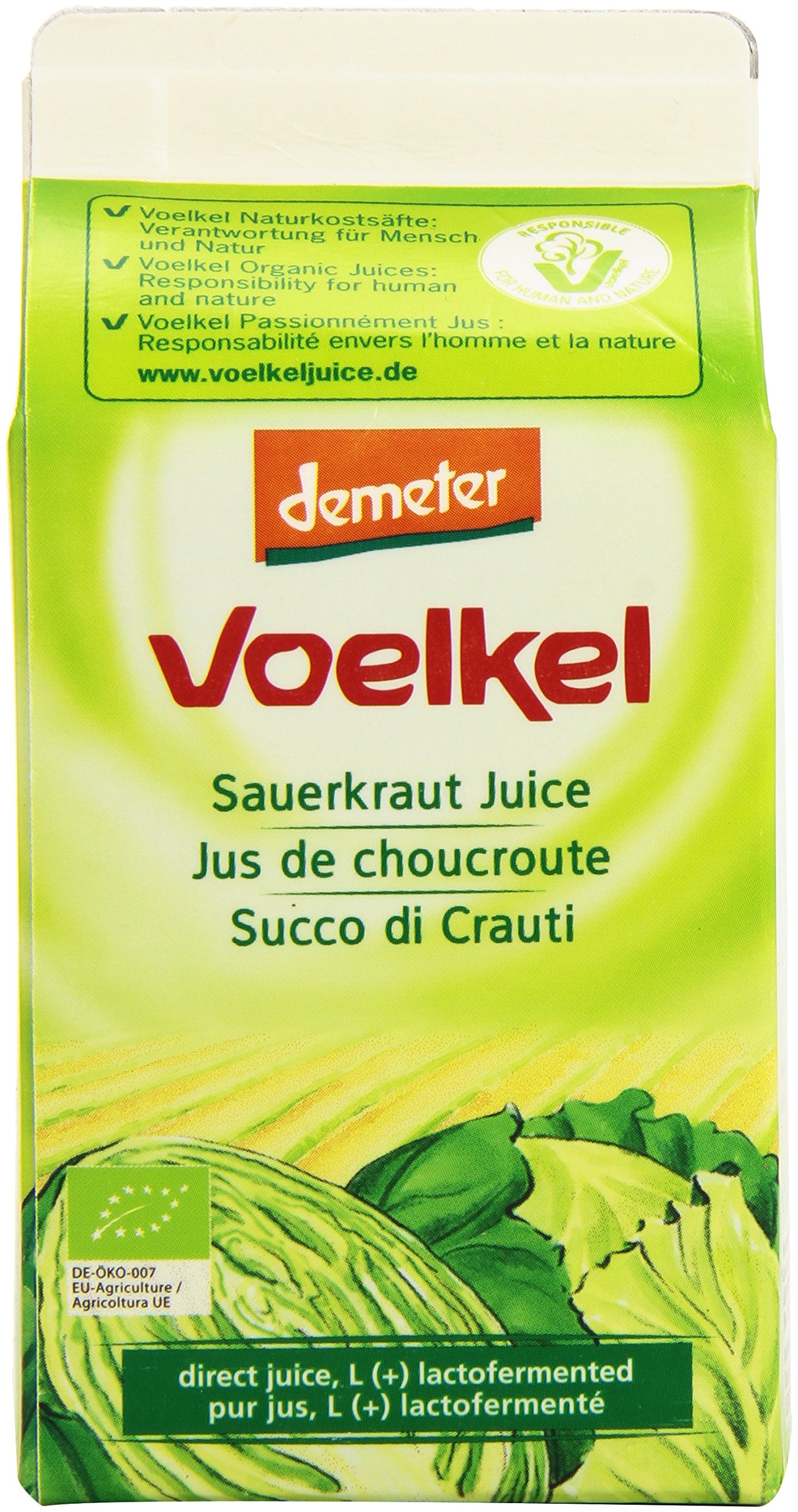 Voelkel Jus de Choucroute 500 ml - Lot de 4