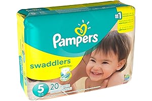Pampers Swaddlers Overnight Diapers, Size 5, Jumbo Pack