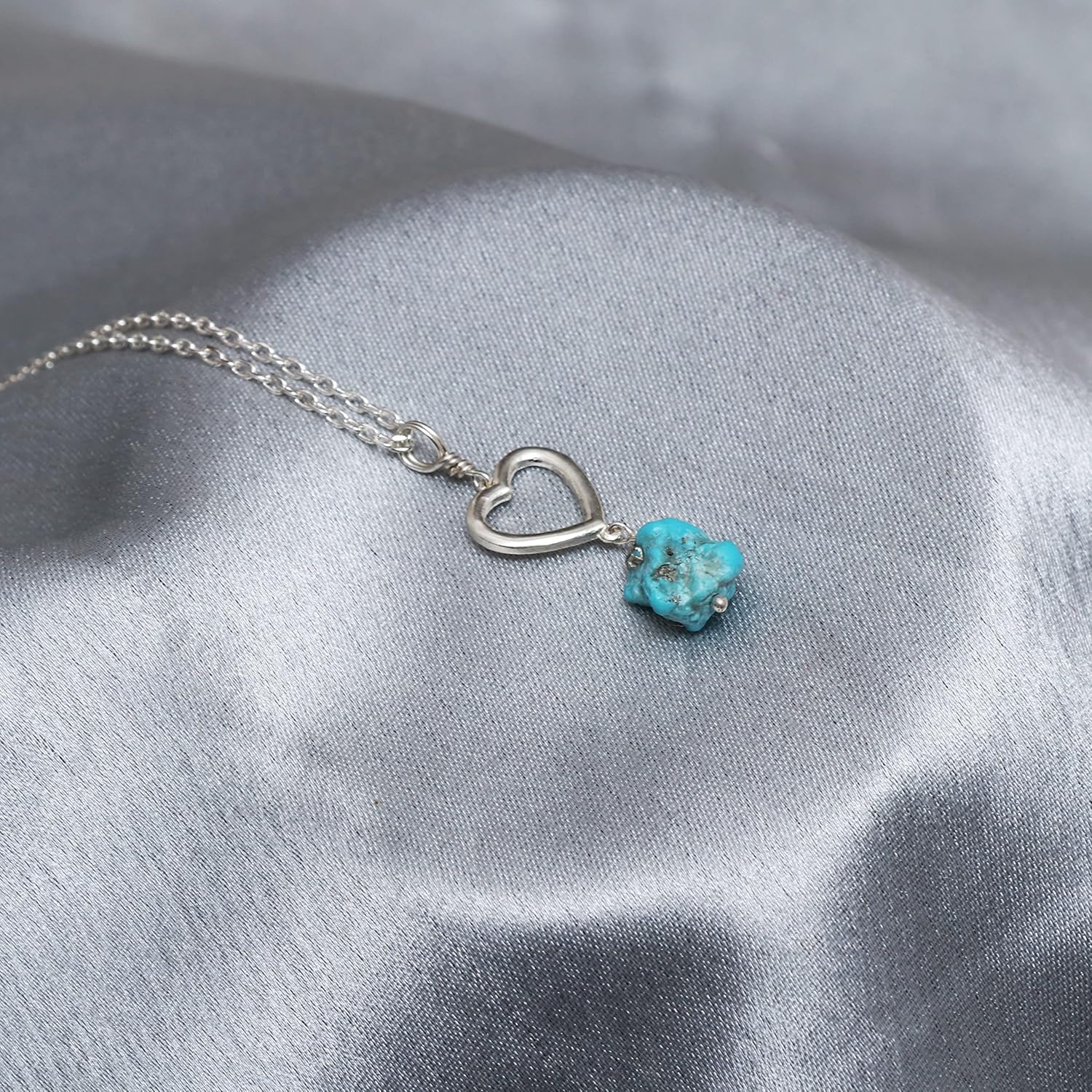 925 Sterling Silver Natural Raw Necklace, Gemstone Crystal, Gift For Women, Gift For Her, Silver Jewelry