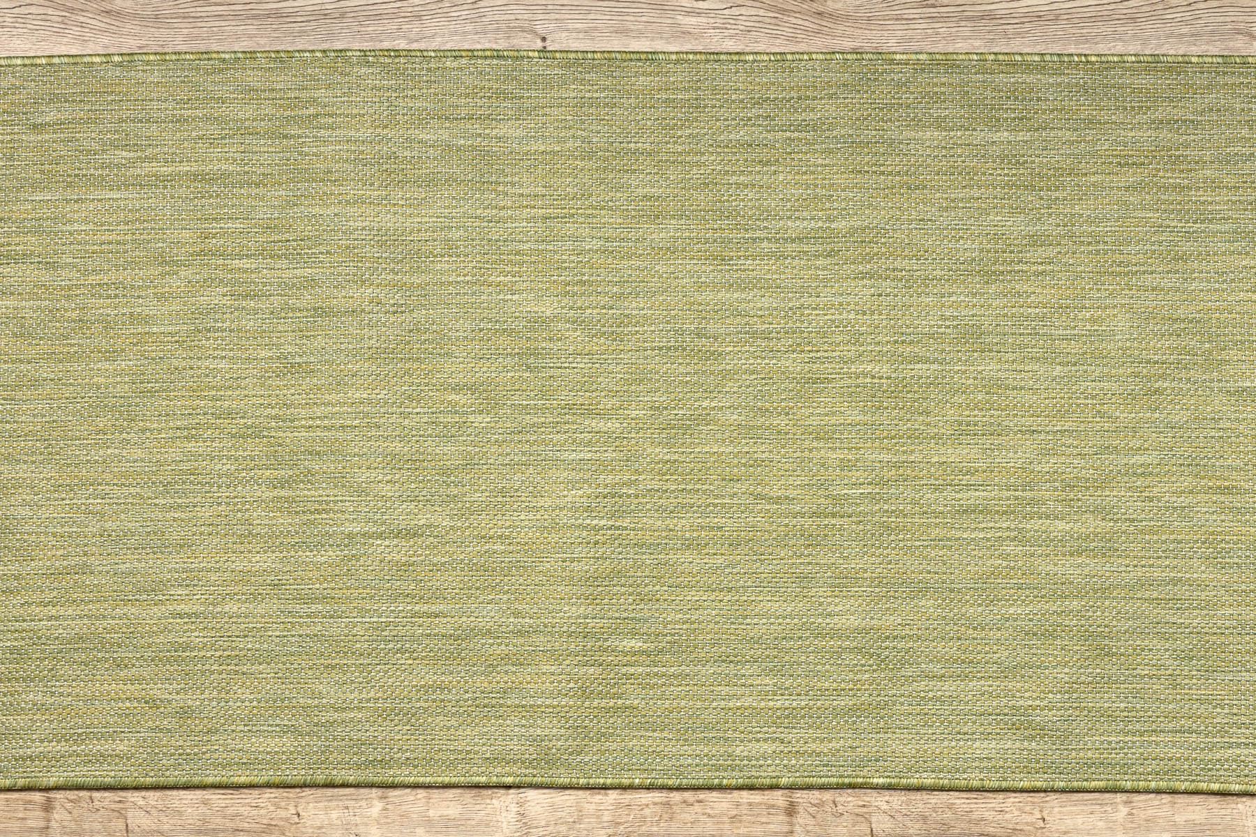 rugsx Tapis de Couloir SION Effet sisal, tissé Plat, résistant et Facile d’Entretien, intérieur extérieur, Cuisine entrée Balcon terrasse, Vert 80x300 cm