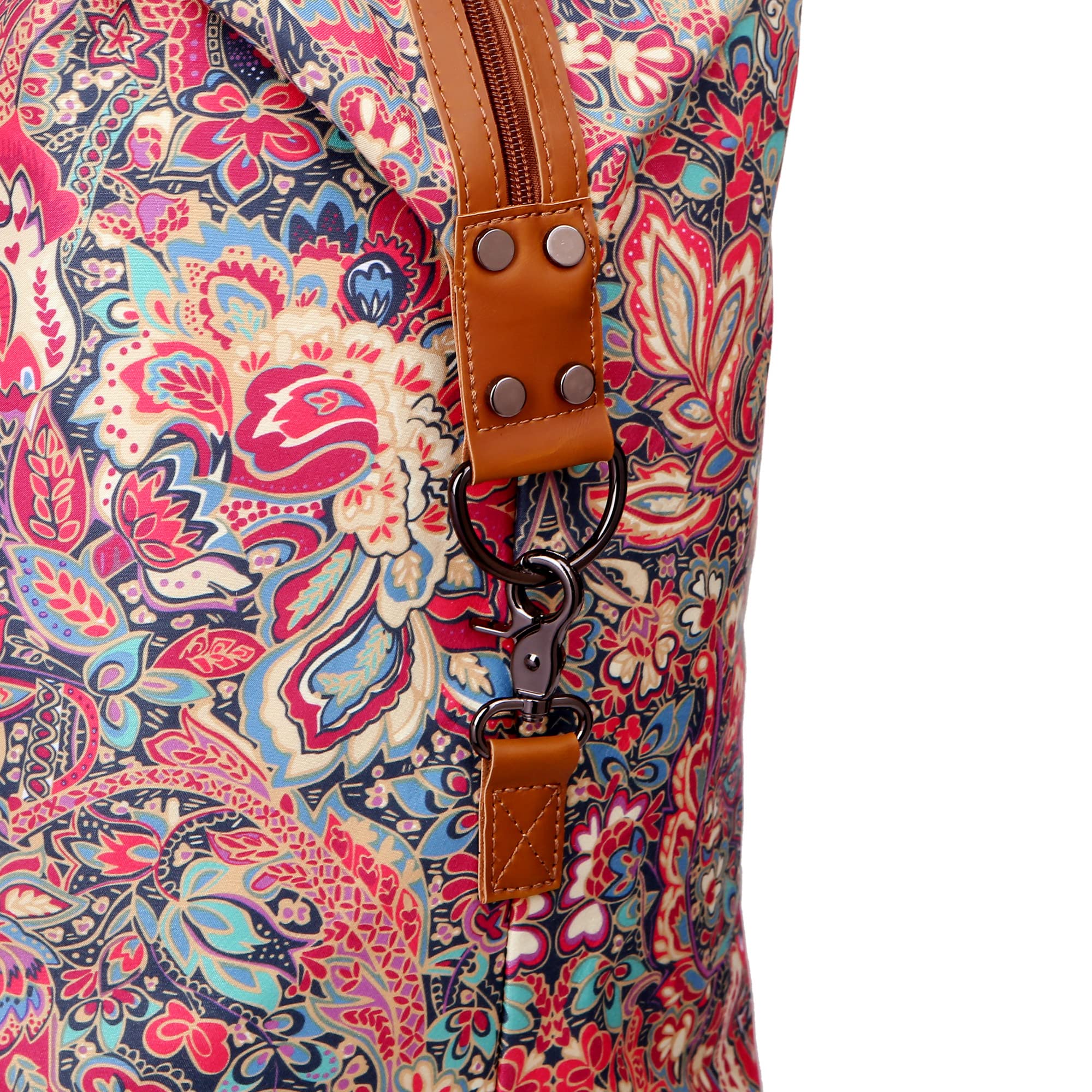 BAOSHA Bolso de viaje para mujer, bolso de fin de semana por la noche, equipaje de mano HB-05, H, 53.4 x 45.7 x 25.4 cm, Casual Floral