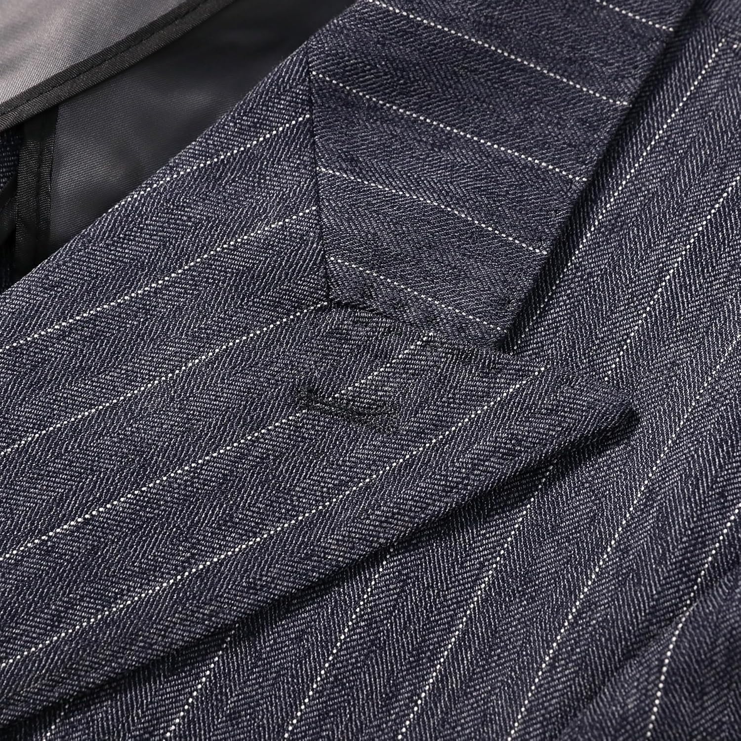 Cloudstyle Men's Pinstripe Blazer Formal Suit Jacket Peak Lapel Regular Fit Sport Coat - Image 4