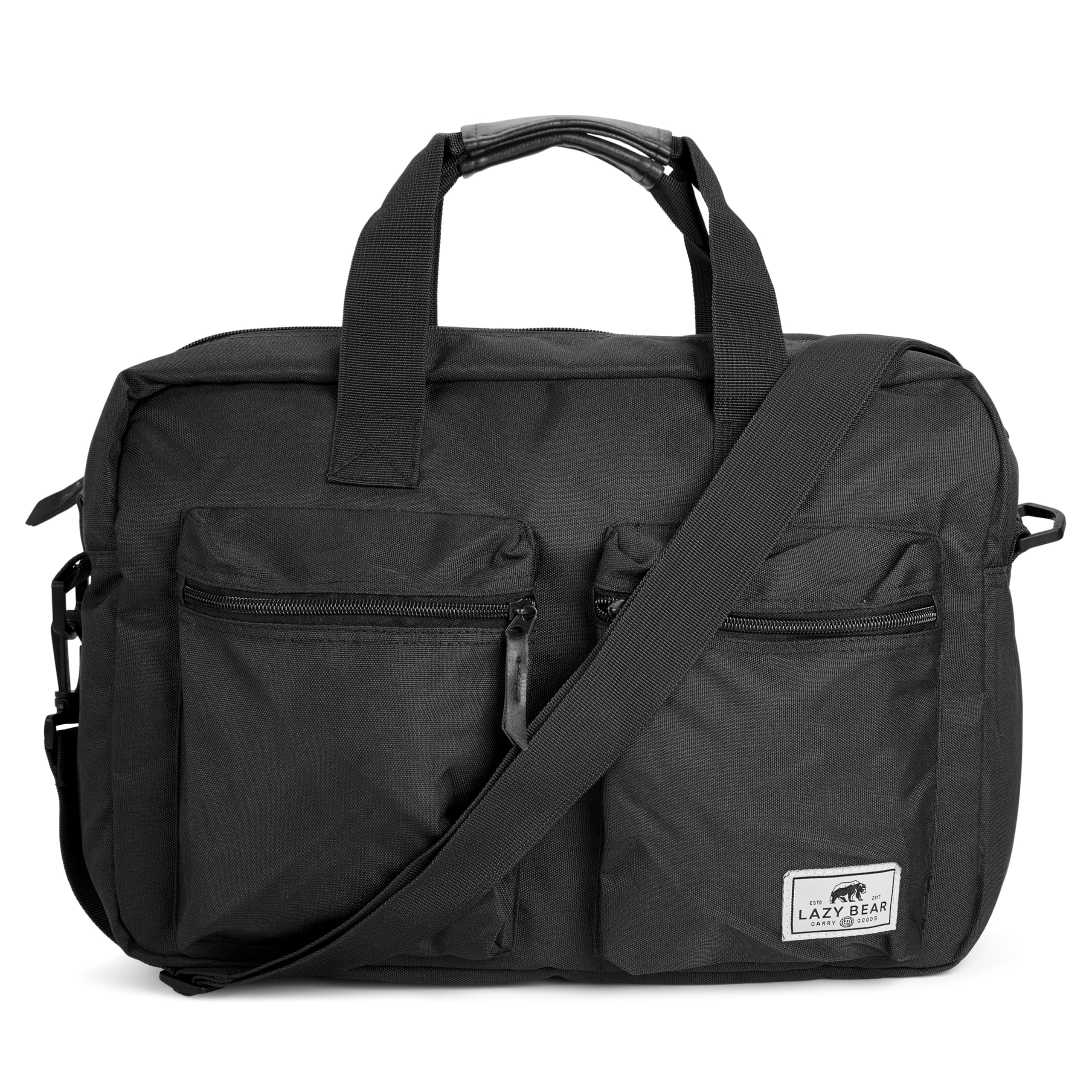 Lazy Bear by Trendhim Laptoptasche für Herren | Gepolsterte Notebooktasche aus Polyester mit PU-Finish & Schultergurt | Für 15,4" Geräte | Dänisches Design