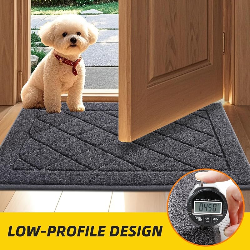 JSEI Dirt Trapper Door Mat 24″x36″ – Non-slip TPR backing