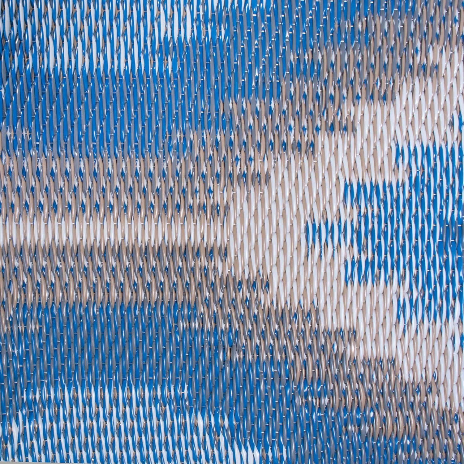 DII Reversible Indoor/Outdoor Ikat Woven Rug, 4x6', Blue : Everything Else