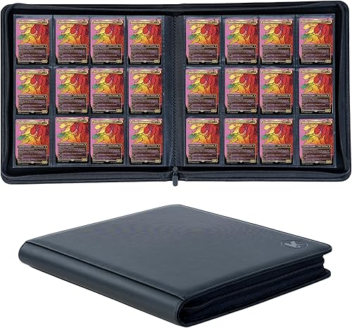 KUOOKING Carpeta de tarjetas de 12 bolsillos, con capacidad para 768 tarjetas, álbum de tarjetas coleccionables apto para tarjetas de Pokémon de