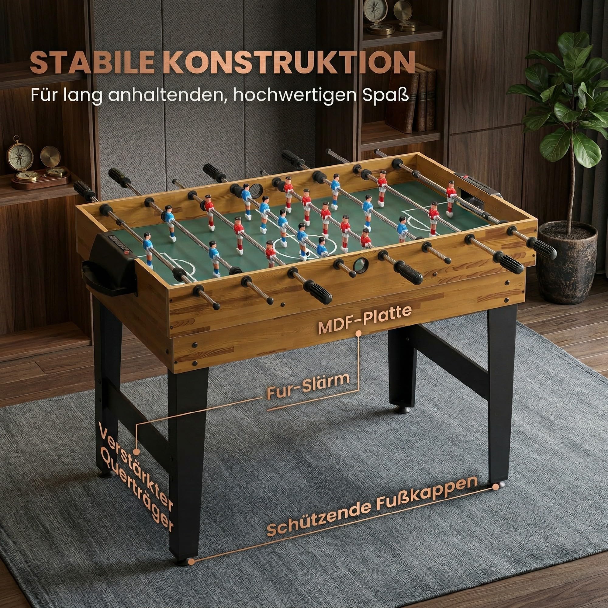 SPORTNOW 13-in-1 Multi Spieltisch Multifunktionstisch mit Tischtennis