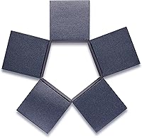 Vista 2 de Quotidian Blueberry - Cajas de regalo plegables de papel italiano perlado vintage con purpurina con tapas, 3 x 3 x 3 pulgadas