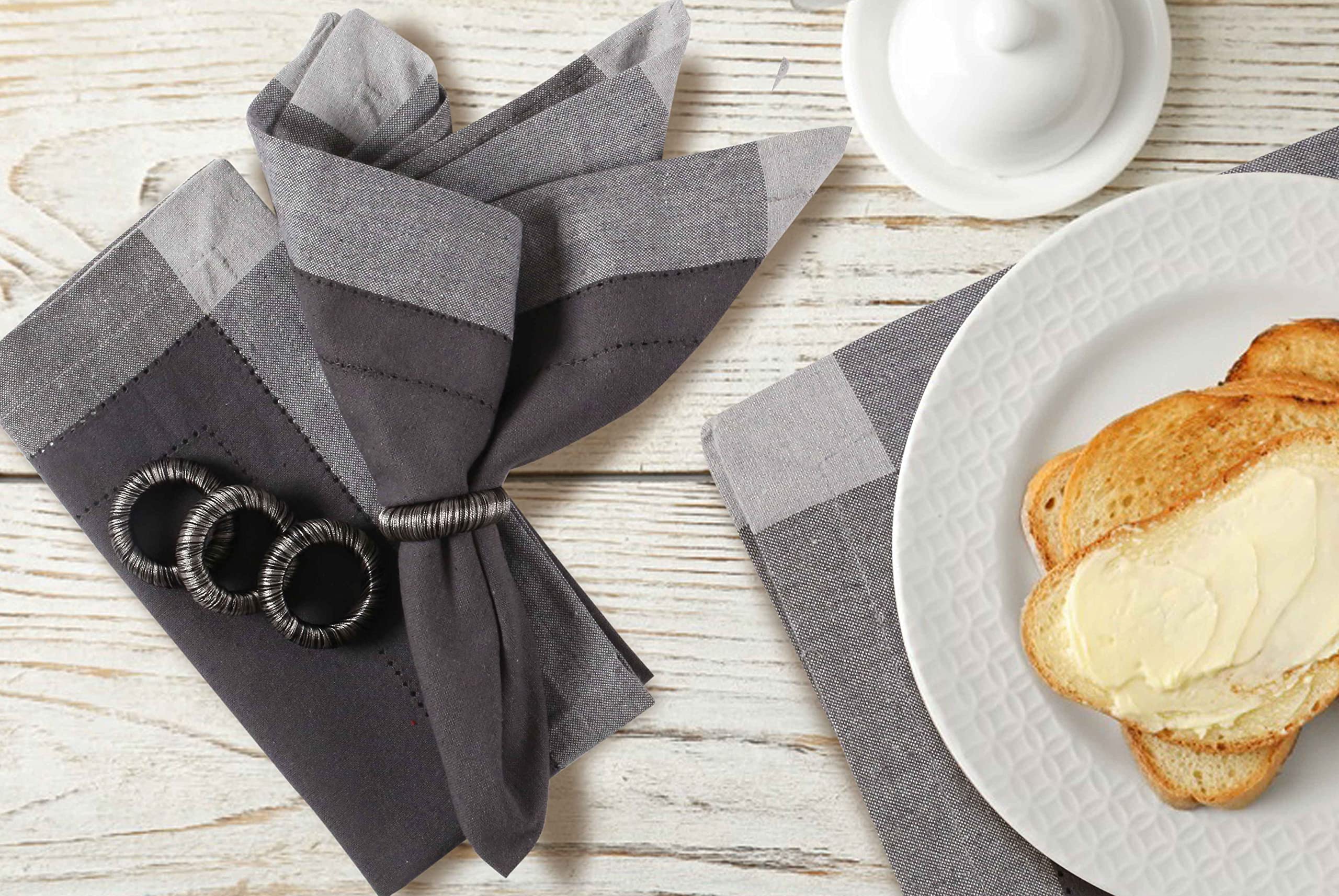 HOMIDATE Servilletas de tela lavables a máquina, reutilizables, para bodas, fiestas y decoración de mesa