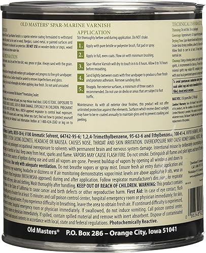 Miniatura 2 de Old Masters 92304 Spar Barniz Marino, Satinado