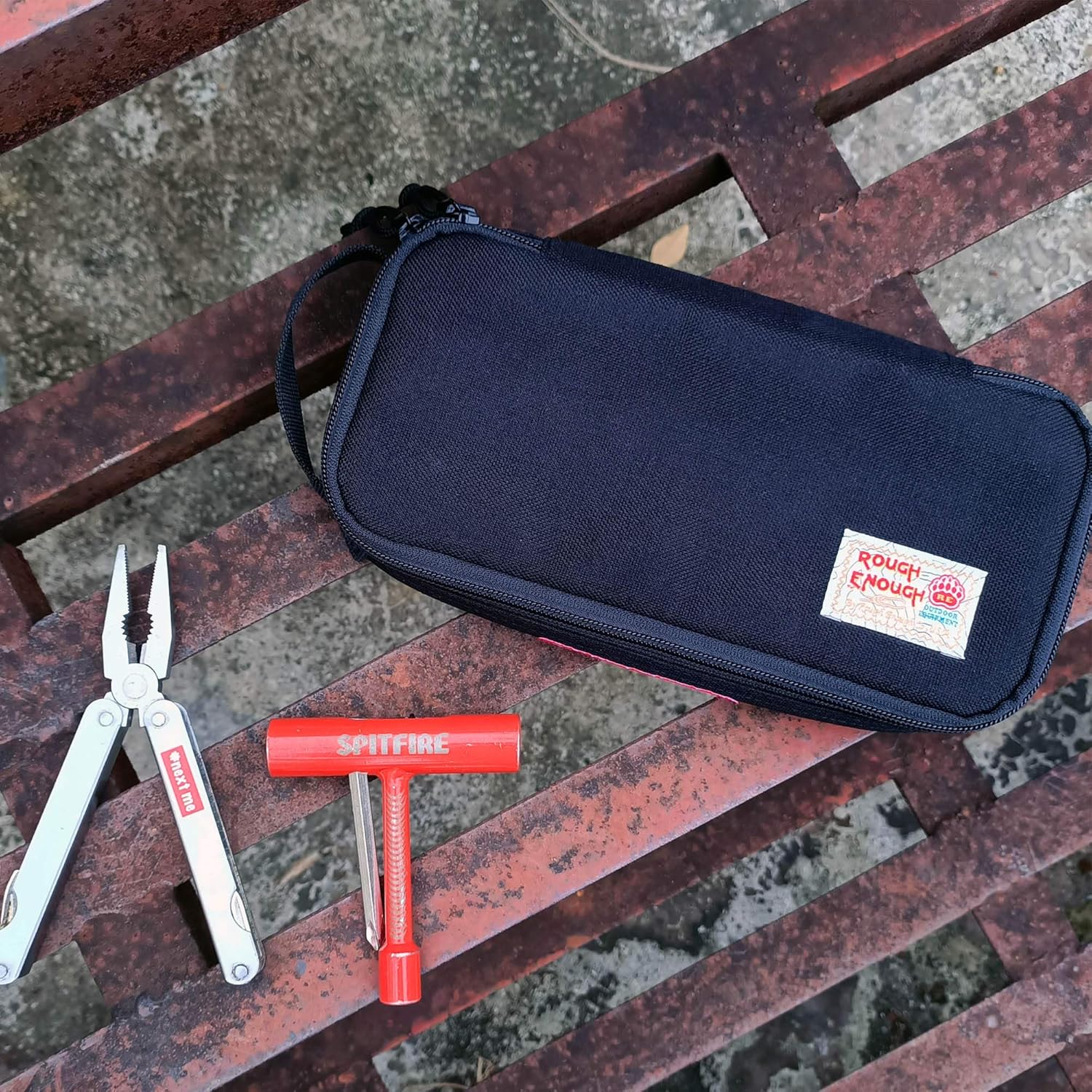 Rough Enough Small Tool Bag Pouch Large Black Pencil Case Box for Kids Boys School Cordura Heavy Duty : Arts, Crafts & Sewing