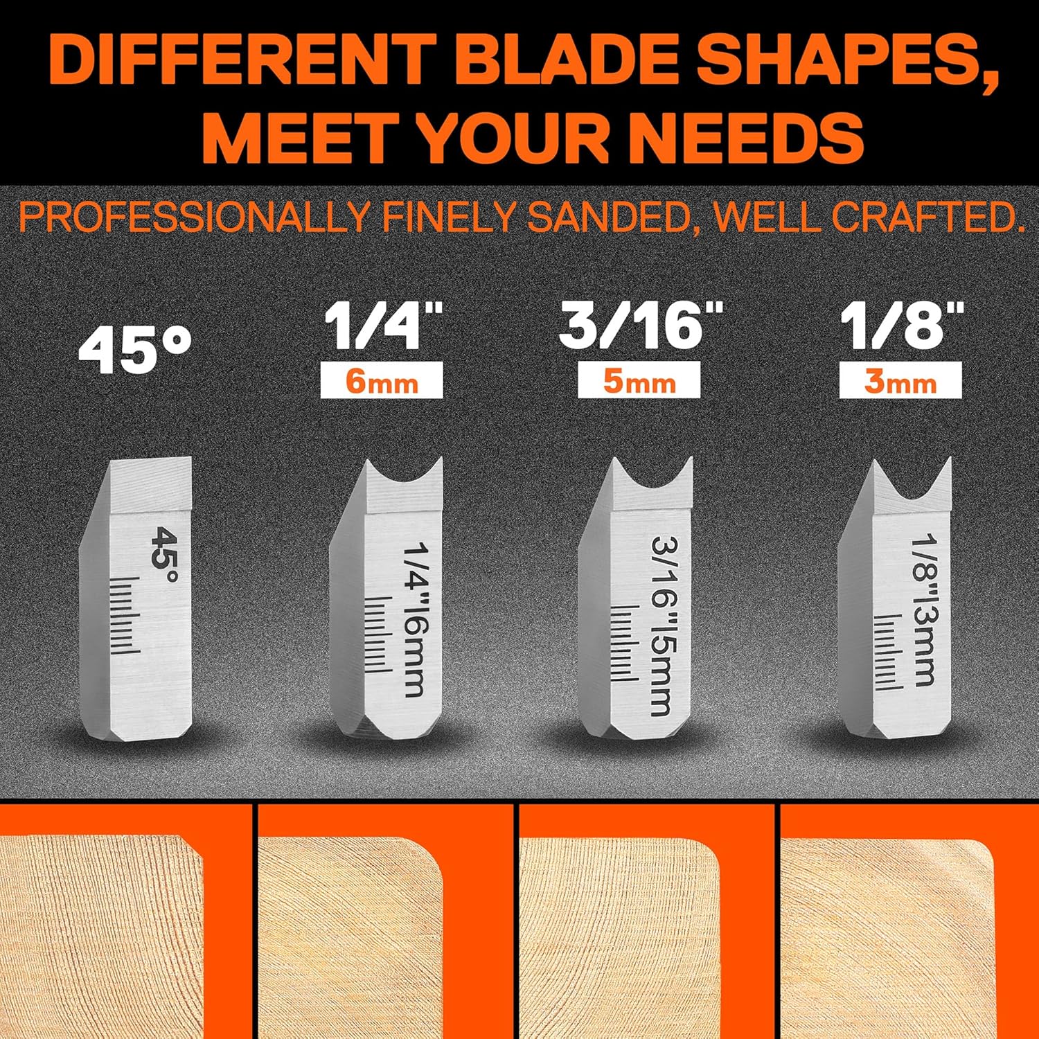 JORGENSEN Chamfer Plane with 4 Cutter Heads, Storage Space & JORGENSEN 3.5" Mini Wood Planer - Mini Hand Planer for Woodworking