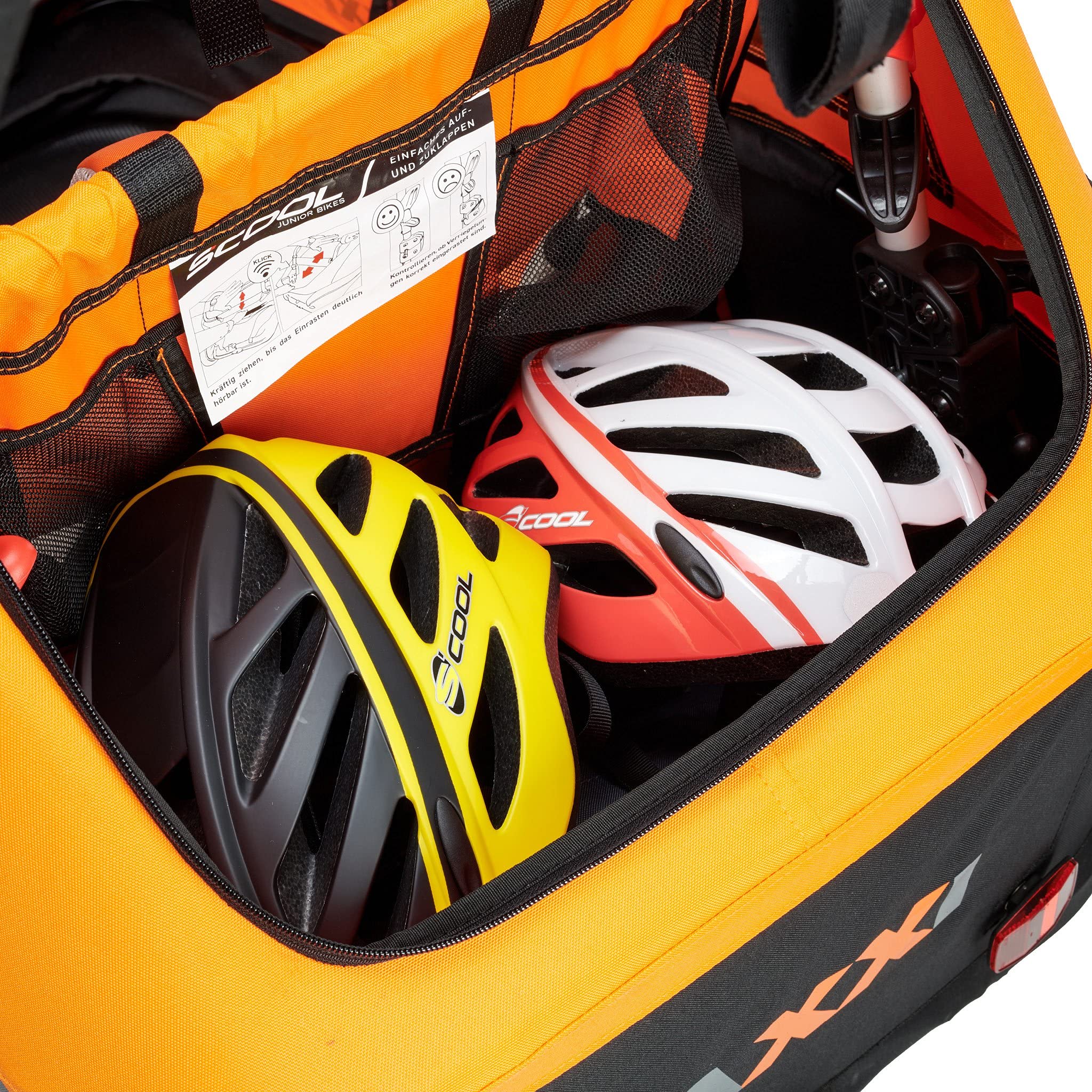 TAXXI Pro two orange Fahrradanhänger Buggy Jogger Multifunktionaler Kinderwagen 3-in-1 2 Sitze