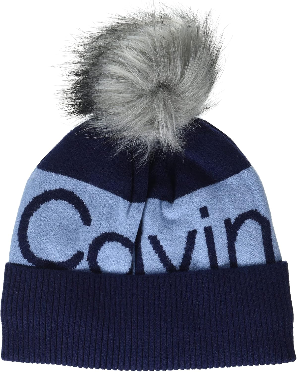 Calvin Klein Women's Colorblock Cut-Off Logo Beanie
