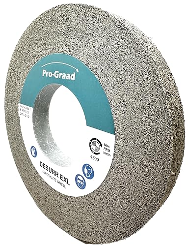 Miniatura 84 de EXL 09549 - Rueda de desbarbado, 6 x 1 pulgada x 1 pulgada fina, carburo de silicio, rueda de desbarbado, acabado y pulido de metal, convoluto, 09549