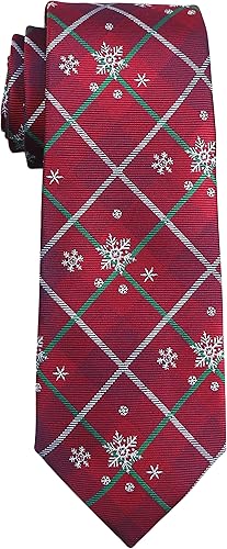 Vista 132 de Secdtie Corbata clásica de seda tejida jacquard a rayas para hombre Gris Negro