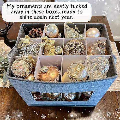 Miniatura 6 de VENO Paquete de 2 cajas de almacenamiento para copas de champán con tapa, asas, transporte y protección de copas, contenedores de almacenamiento de