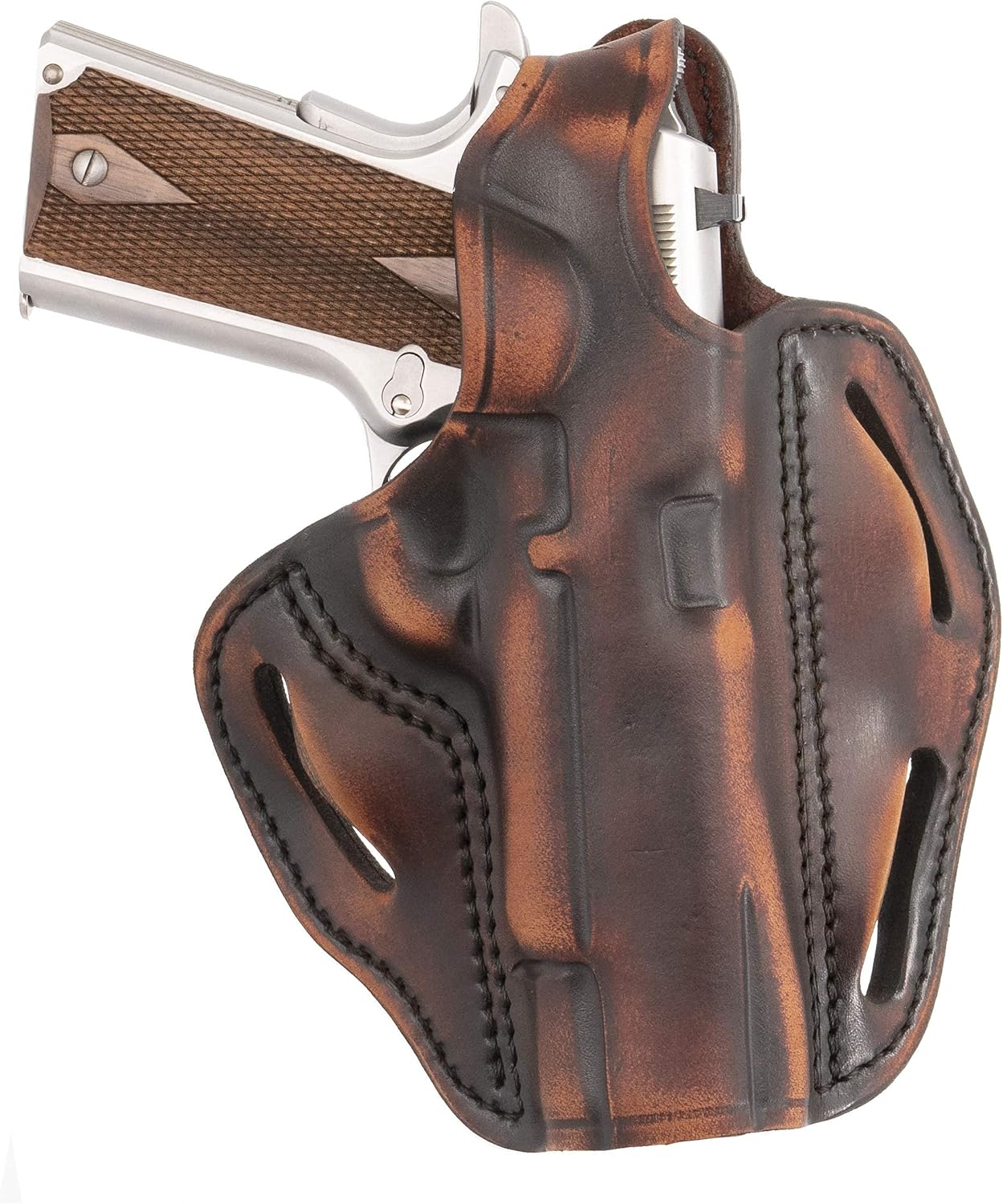 1791 Gunleather 1911 Holster and Mag Pouch Bundle - Right Handed OWB Leather Gun Holster Cocked & Locked and Mag Holster - Vintage